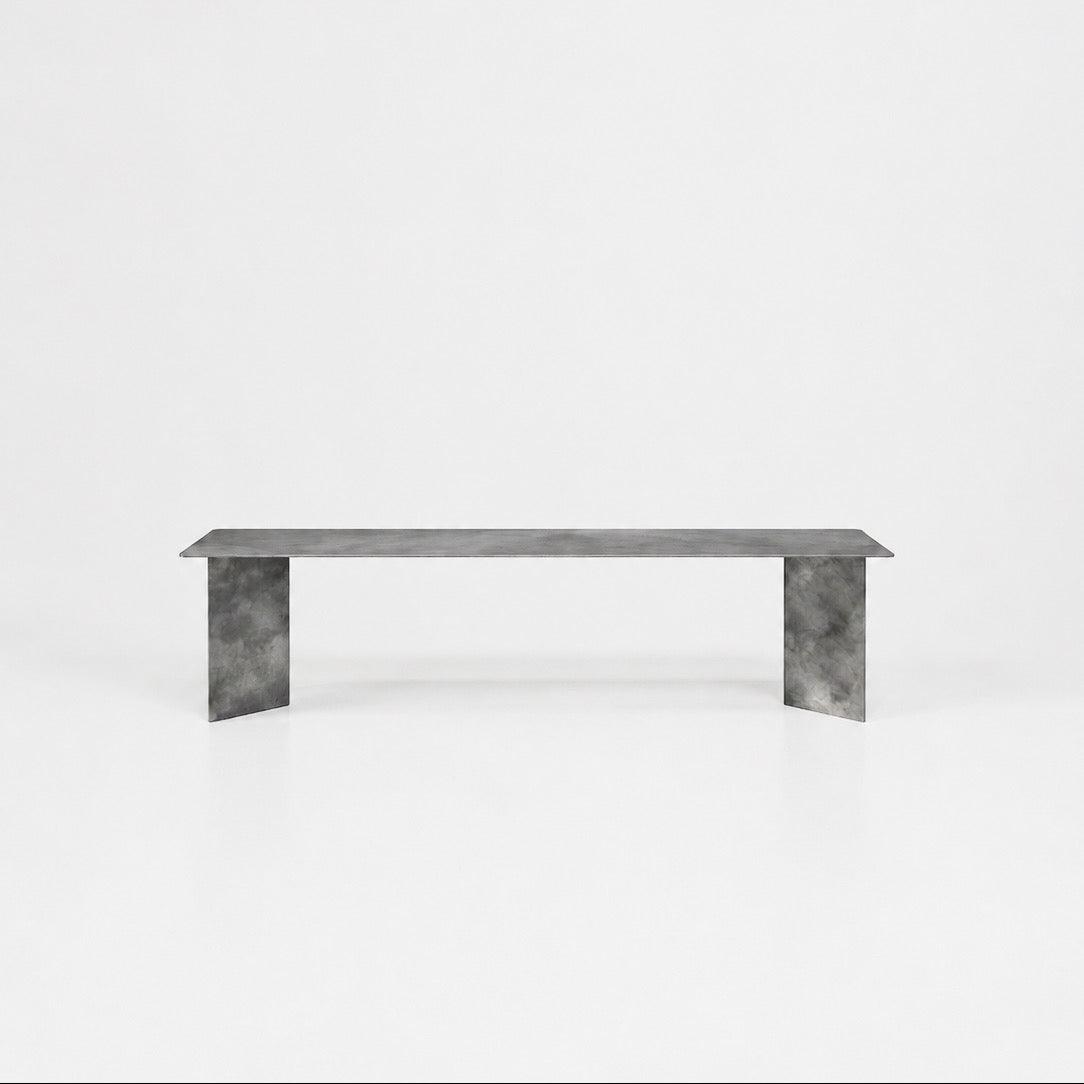 ZEN BENCH Sitzbank aus gebürstetem Edelstahl - Hauptansicht