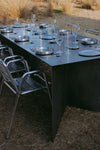 ZEN DINING TABLE aus gebürstetem Edelstahl – Ansicht 1